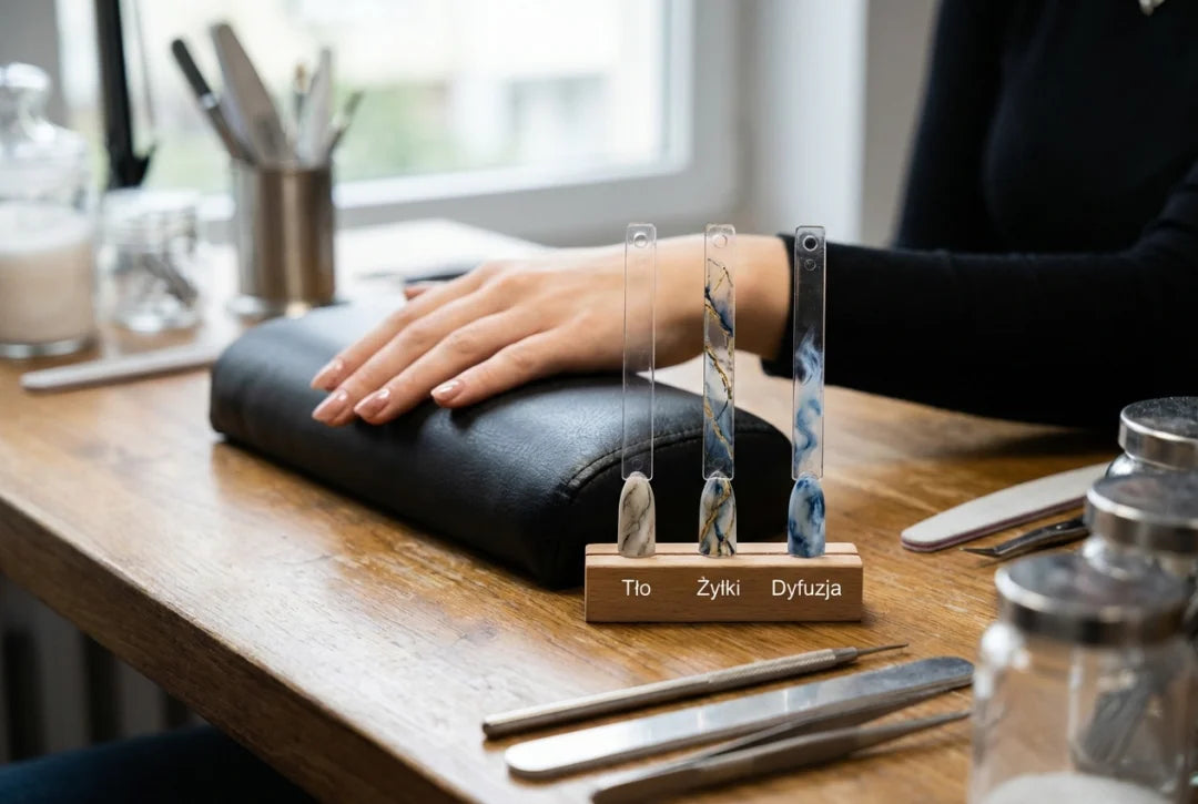 Paznokcie marmurkowe: technika, która wygląda premium, jeśli kontrolujesz kontrast