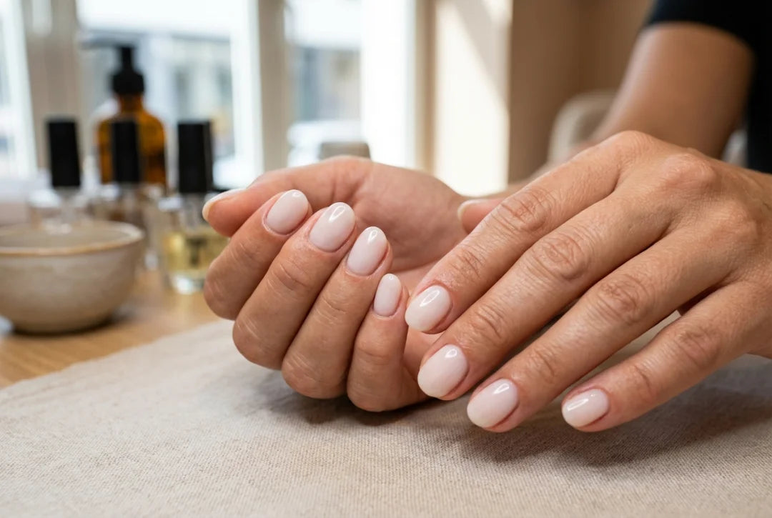 Mleczne paznokcie w clean wykończeniu: półtransparentny efekt bez smug